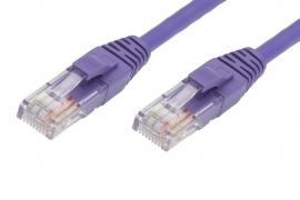 4cabling 0.25m Cat 5e Ethernet Network Cable: Purple 004.001.4001