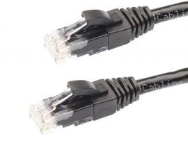 4cabling 0.25m Cat 5e Ethernet Network Cable: Black 004.001.2001