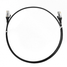 4cabling 1m Cat 6 Ultra Thin Lszh Ethernet Network Cables: Black 004.004.2003
