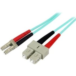 StarTech.com 10m (30ft) Lc/Upc To Sc/Upc OM3 Multimode Fiber Optic Cable, Full Duplex 50/125 Zipcord, 100G, Lszh Fiber Jumper Cord - 10m (33ft) OM3 Multimode Lc/Sc-Upc Fiber Cable; 1/10/40/100 Gbps Full Duplex; 50/125um Core W/ Aramid Sheath; Bandwidth: