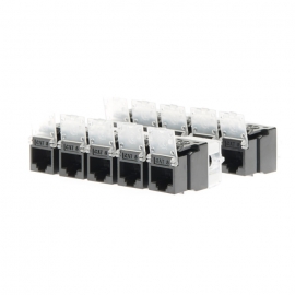 4cabling Cat 5e Rj45 Keystone Jack - 10 Pack Black 010.003.1003