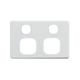 4C | Classic Double Power Point Cover Plate - White 040.000.0027