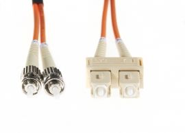 4cabling 2m Sc-st Om1 Multimode Fibre Optic Cable: Orange Fl.om1scst2m