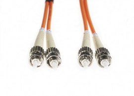 4cabling 2m St-st Om1 Multimode Fibre Optic Cable: Orange Fl.om1stst2m