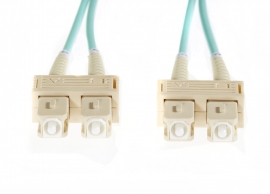 4cabling 2m Sc-sc Om4 Multimode Fibre Optic Cable: Aqua 015.006.4402