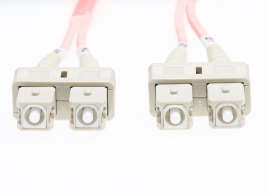 4cabling 1m Sc-sc Om1 Multimode Fibre Optic Cable: Salmon Pink Fl.om1scsc1mp