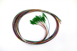 4 Cabling - Fibre Pigtail Lc/Apc Os2 / Os1 Singlemode 2M - 12 Pack Rainbow