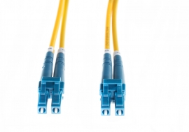 1M Lc-Lc Os1/ Os2 Singlemode Fibre Optic Cable: Yellow