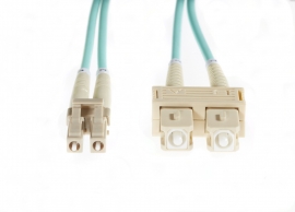 4Cabling 1M Lc-Sc Om4 Multimode Fibre Optic Cable: Aqua (Fl.Om4Lcsc1M)
