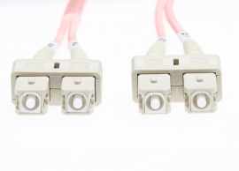 4Cabling 1.5M Sc-Sc Om4 Multimode Fibre Optic Cable: Salmon Pink - 2Mm (Fl.Om4Scsc1.5Mp)