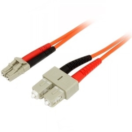 StarTech.com 1m Fiber Optic Cable - Multimode Duplex 50/125 - Lszh Fiber Jumper Cord - Lc/Sc - Cable For Network Device - First End: 2 X Lc Network - Male - Second End: 2 X Sc Network - Male - 10 Gbit/s - Patch Cable - Lszh - 50/125 µm - Orange 50FIBLCS