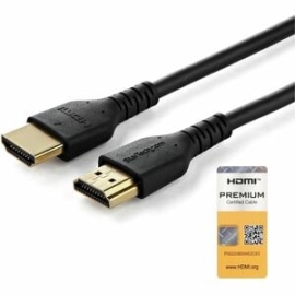 StarTech.com 6.6ft (2m) Slim HDMI 2.0 Cable, Flexible Premium HDMI Cord With Ethernet, 4K 60Hz HDR10, Aramid Fiber With Tpe Jacket - Slim HDMI 2.0 Cable Supports 4K Visuals And Immersive Audio - 4K60Hz, 18Gbps, HDR10, 32-channel Surround Sound, Dolby Atm
