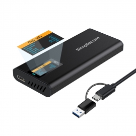 Simplecom SE530 NVMe / Sata M.2 SSD To Usb-c Enclosure With Smart LED Screen USB 3.2 Gen 2 10Gbps SE530