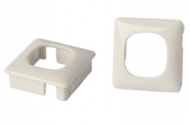 4cabling Elsafe | Workstation Data Bezel - 25.4sq Cutout To Suit Au/ Nz “ White 201670