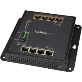 StarTech.com Industrial 8 Port Gigabit PoE Switch, 4 X PoE+ 30W, Power Over Ethernet GbE Layer/L2 Managed Network Switch -40C To +75C, Taa - Industrial 8 Port Gigabit PoE Switch Up To 30W Per 4 Power Over Ethernet Ports +75C To -40C Temp 10/100/1000 Mbps