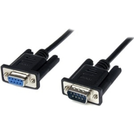 StarTech.com 1m Black DB9 RS232 Serial Null Modem Cable F/M - Cable For Modem - First End: 1 X 9-pin Db-9 Rs-232 Serial - Male - Second End: 1 X 9-pin Db-9 Rs-232 Serial - Female - Shielding - 28 Awg - Black SCNM9FM1MBK