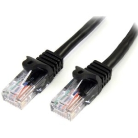 StarTech.com 1 M Black Cat5e Snagless RJ45 Utp Patch Cable - 1m Patch Cord - Cable For Network Device - First End: 1 X Rj-45 Network - Male - Second End: 1 X Rj-45 Network - Male - Patch Cable - Gold Plated Contact - Cm - 24 Awg - Black 45PAT1MBK