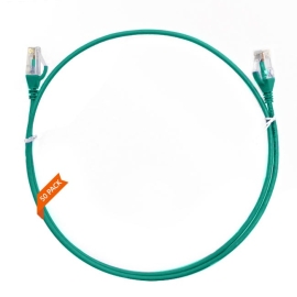 0.75m CAT6 Ultra Thin Lszh Ethernet Network Cable | 50 Pack Green 004.004.8016.50PACK