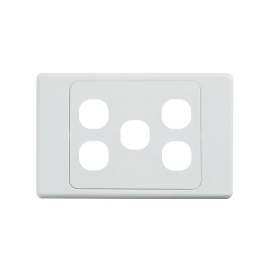 4C | Ultima 5 Gang Switch Grid And Cover Plate - White 040.000.0335