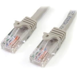StarTech.com 2 M Gray Cat5e Snagless RJ45 Utp Patch Cable - 2m Patch Cord - Cable For Network Device - First End: 1 X Rj-45 Network - Male - Second End: 1 X Rj-45 Network - Male - Patch Cable - Gold Plated Contact - Cm - 24 Awg - Grey 45PAT2MGR