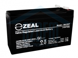 Bundle ZEAL 12 VDC 7AH(C20) SLA BATTERY QTY 5 1YR SA12V7-KIT5