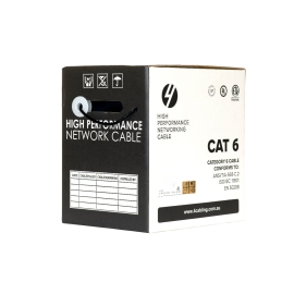 CAT6 Ethernet Cable Reel Box Utp LAN Cable W/ Solid Conductor | 305m Black SLD.C6UTP.BLACK.R