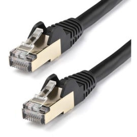 StarTech.com 7m CAT6a Ethernet Cable - 10 Gigabit Category 6a Shielded Snagless 100W PoE Patch Cord - 10GbE Black Ul Certified Wiring/TIA - CAT6a Ethernet Cable Delivers 10 Gigabit Connection Free Of Noise & Emi/Rfi Interference - Tested To Comply W/ Ans