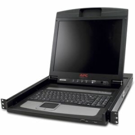 APC AP5717 LCD Rack Console - Black - 43.2 Cm (17") - TouchPad - 100 V Ac Input Voltage - 1U High AP5717