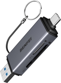 Benfei Sd Card Reader, USB C To Sd Micro Sd Card Memory Card Adapter ELEBEN381GY