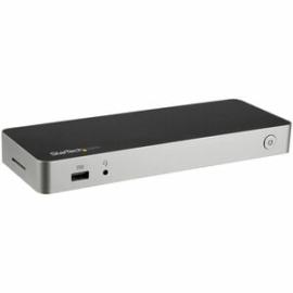 StarTech.com USB C Dock - 4K Dual Monitor HDMI & DisplayPort USB Type-C Docking Station - 60W Power Delivery, Sd, 4-port USB 3.0 Hub, GbE - USB-C Docking Station W/ Dual Monitor 4K 30Hz HDMI + DisplayPort/4x USB-A/GbE/Audio - Sd/Sdxc Slot - Incl 3.3ft/1m