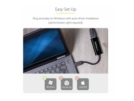 Startech Slim USB 3.0 To HDMI External Video Card Multi Monitor Adapter 2YR USB32HDES