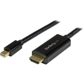StarTech.com 15ft (5m) Mini DisplayPort To HDMI Cable, 4K 30Hz Video, Mini DP To HDMI Adapter/Converter Cable, MDP To HDMI Monitor/Display - 15ft Passive Mini DisplayPort To HDMI Cable Connects HDMI Monitor/display - 4K 30Hz/1080p/7.1 Audio/HDCP 1.4/Dpcp