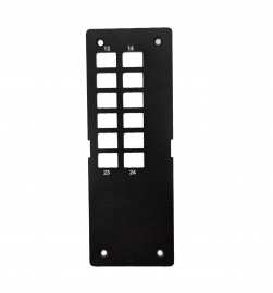 12 Port Sc Simplex Front Plate - Numbered 13 To 24 | Suitable For Mini Din Fobot 015.004.0011 015.004.0052