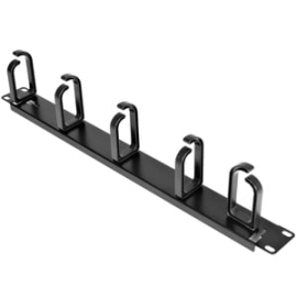 19” Server Rack Cable Management Panel W/ D-Ring Hooks - 1U Horizontal Or Vertical Wire And Cord Manager - Metal (CABLMANAGER2) CABLMANAGER2
