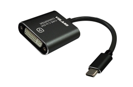Aluminium Type-C (USB-C) To Dvi Converter (Ucdv) 15cm - For Laptop, MacBook Chromebook Etc, Not For Desktop Pc VL-UCDV