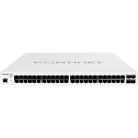 FortiSwitch 248E-Poe Layer 2/3 FortiGate Switch Controller Compatible PoE+ Switch With 48 X Ge RJ45 Ports, 4 X Ge Sfp, With Automatic Max 370W Poe Output Limit FS-248E-POE