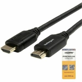 StarTech.com 3ft (1m) Premium Certified HDMI 2.0 Cable With Ethernet, High Speed Ultra Hd 4K 60Hz HDMI Cable HDR10, UHD HDMI Monitor Cord - Cable For Audio/Video Device, Home Theater System, Monitor, Tv, Workstation, Projector - First End: 1 X 19-pin HDM