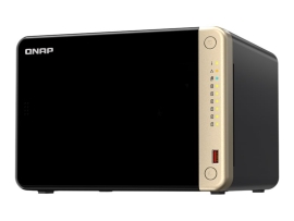 Qnap 6-Bay Nas 3.5"(0/6), Cel QC-2.9GHz, 8GB, 2.5GbE(2), M.2(2), PCIe, Twr, 3YR Wty TS-664-8G