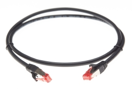 1m CAT6A S/Ftp Lszh Ethernet Network Cable | Black 004.100.2003