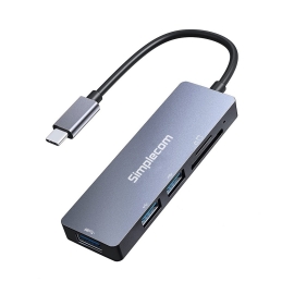 Simplecom CH255 Usb-c 5-in-1 Multiport Adapter 3-Port Usb-a Hub With Sd MicroSD Card Reader CH255
