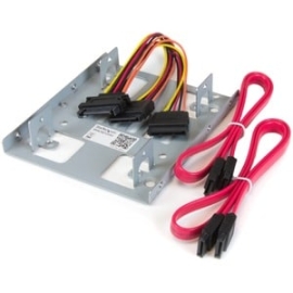 StarTech.com Dual 2.5" To 3.5" Hdd Bracket For Sata Hard Drives - 2 Drive 2.5" To 3.5" Bracket For Mounting Bay - 2 X Hdd Supported - 2 X SSD Supported - 2 X Total Bay - 2 X 2.5" Bay - Steel BRACKET25X2