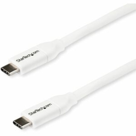 StarTech.com 2m 6 Ft USB C To USB C Cable W/ 5A Pd - M/M - White - USB 2.0 - USB-If Certified - USB Type C Cable - USB C Charging Cable - USB C Pd Cable - Power USB Type-C Devices - 2m USB C To USB C Cable - 2 M USB Type C Cable - 6ft USB C Charging Cabl