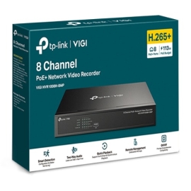 TP-Link Vigi Nvr1008H-8Mp 8 Channel PoE+ Network Video Recorder, 113W PoE Budget, H.265+, 4K Video Output & 16MP Decoding Capacity (Hdd Not Included) Vigi NVR1008H-8MP
