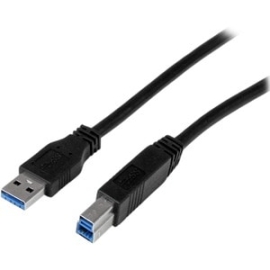 StarTech.com 2m (6 Ft) Certified SuperSpeed USB 3.0 A To B Cable - M/M - Cable For Video Capture Card - First End: 1 X 9-pin USB 3.0 Type A - Male, USB - Male - Second End: 1 X 9-pin USB 3.0 Type B - Male - 5 Gbit/s - Shielding - Nickel Plated Connector