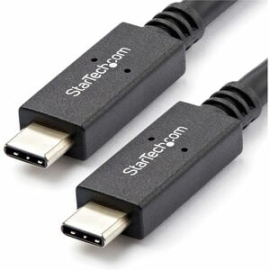 StarTech.com 1m 3 Ft USB C Cable With Power Delivery (5A) - M/M - USB 3.1 (10Gbps) - USB-If Certified - USB Type C Cable - USB 3.2 Gen 2 - Power Your USB Type-C Devices - Charge Your USB Type-C Laptop From A Docking Station - USB 3.2 Gen 2 Type C Cable -
