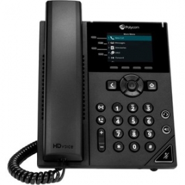 POLY (2200-48820-025) VVX 250 4-line Desktop Business IP Phone with dual 10/100/1000 Ethernet ports