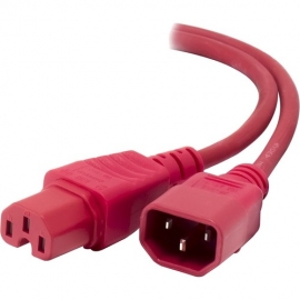 Alogic Standard Power Cord - 2 m - For Switch - IEC 60320 C14 / IEC 60320 C15 - Red MF-C14C15-02-RD