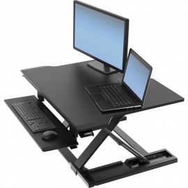 Ergotron WorkFit Multipurpose Desktop Riser - Up to 76.2 cm (30") Screen Support - 18.14 kg Load Capacity - 50.8 cm Height - Desktop - Black 33-467-921