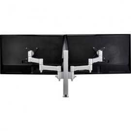 Atdec DESK MOUNT KIT 460MM DUAL MONITOR ARM + 400MM POST + F CLAMP BLACK Awms-2-4640-F-B