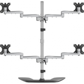 Startech Quad-Monitor Stand - Articulating - Steel & Aluminum (ARMQUADSS)